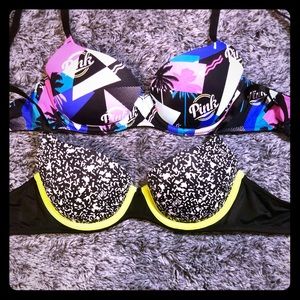 2 VICTORIAS SECRET PINK WearEverywhere Pushup 32A